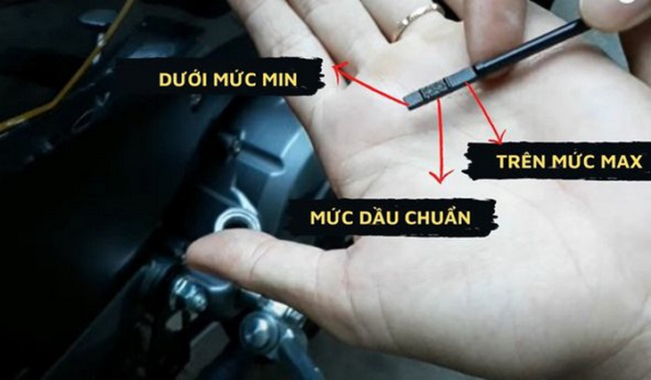 Kiểm tra lượng nhớt bên trong của xe