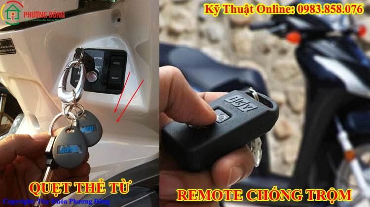 Ảnh: Phân biệt Thẻ từ và Remote chống trộm