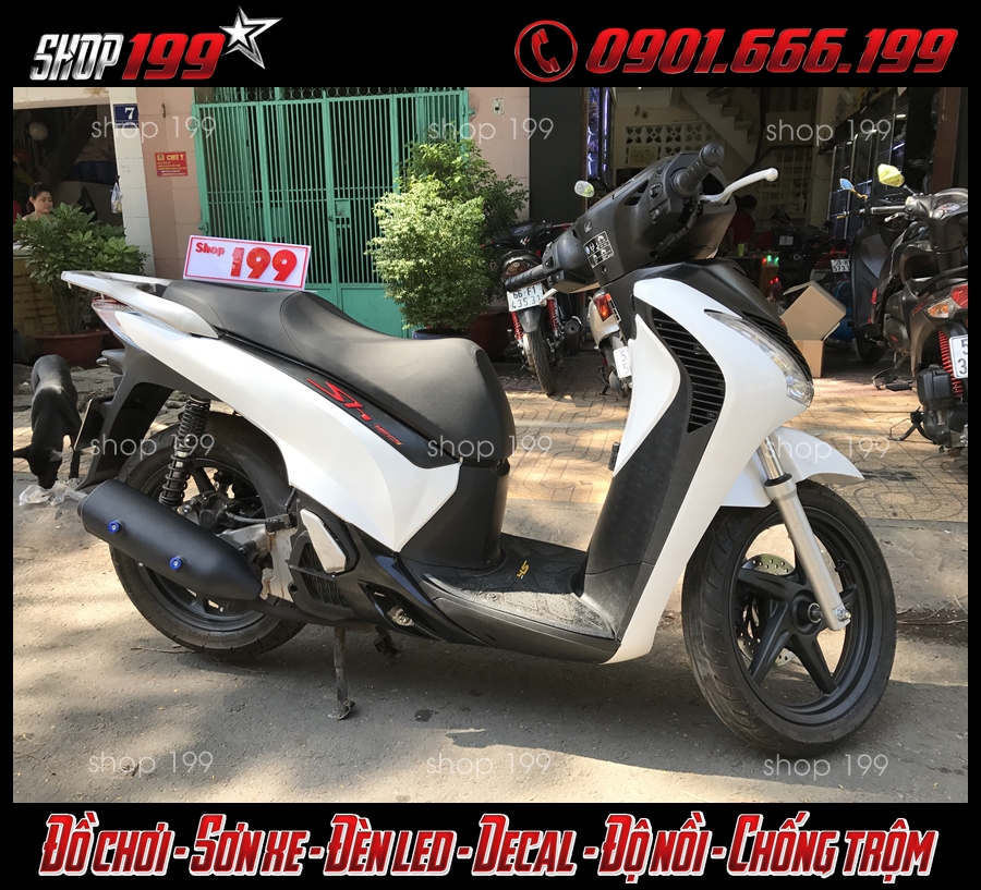 Hình ảnh Dàn áo honda SH ý màu trắng đẹp và sang độ cho xe SH Việt