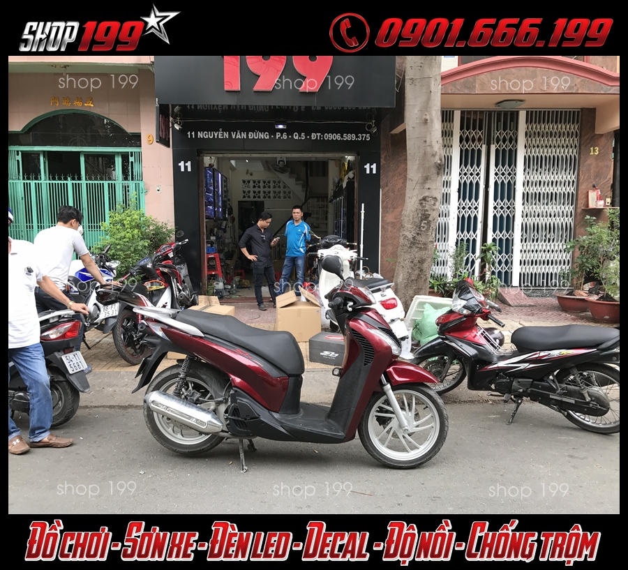 Honda SH Việt 150i 125i lên dàn áo SH Ý màu đỏ cực đẹp và bắt mắt tại shop 199