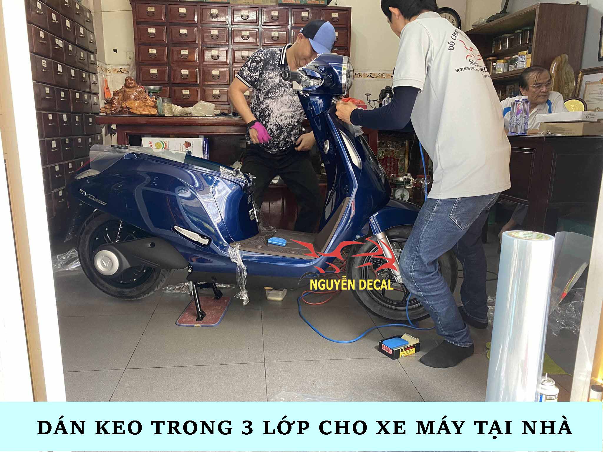 Dán keo trong 3 lớp tại nhà