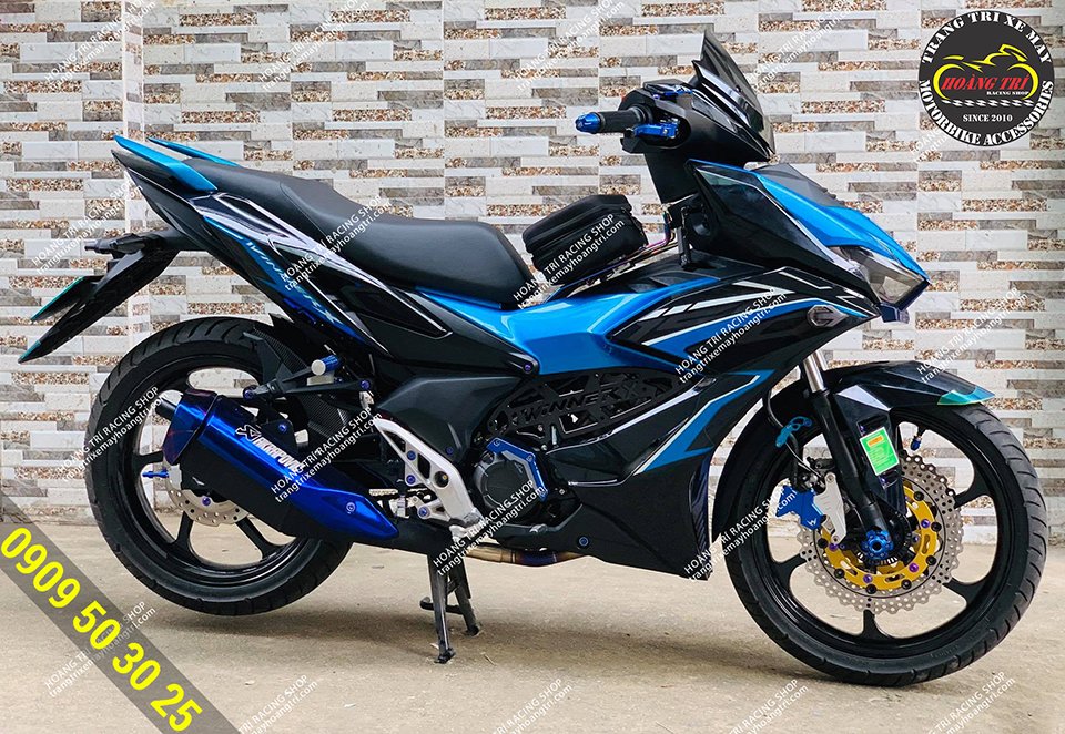 Góc view toàn cảnh Winner X xanh dương lên đồ chơi Winner X xanh dương