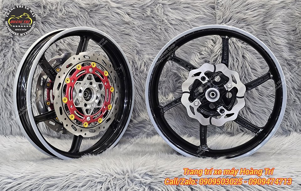 Trọn bộ mâm độ 2 đĩa trước Winner X với màu đen tối giản