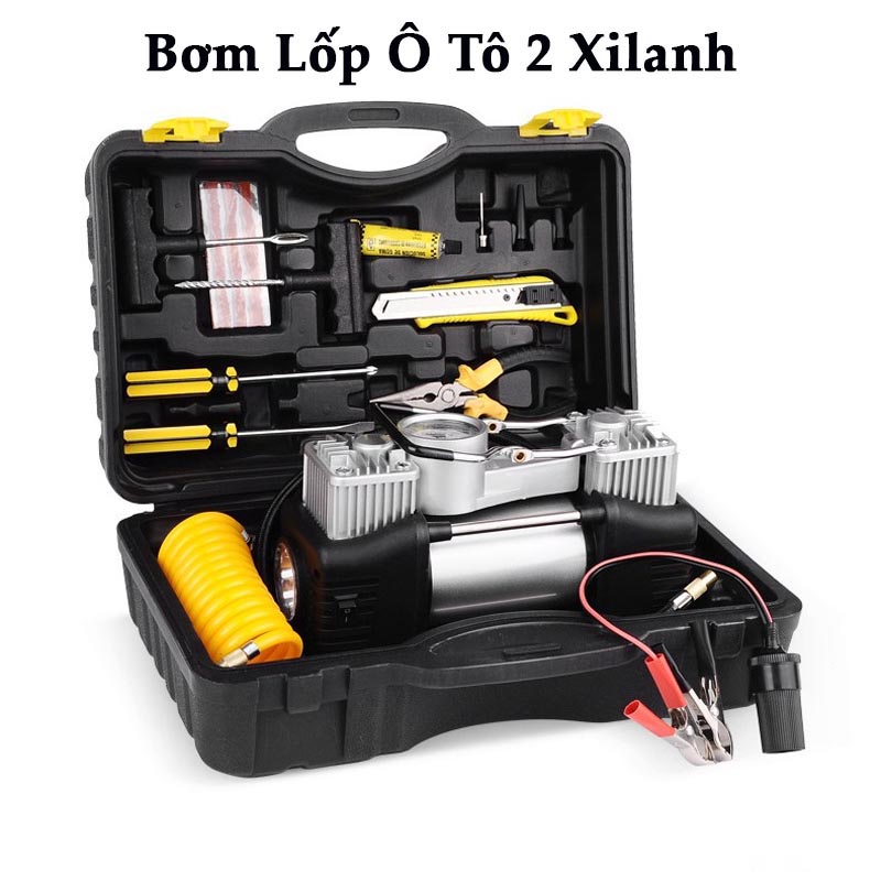 Bơm lốp ô tô 2 xi lanh