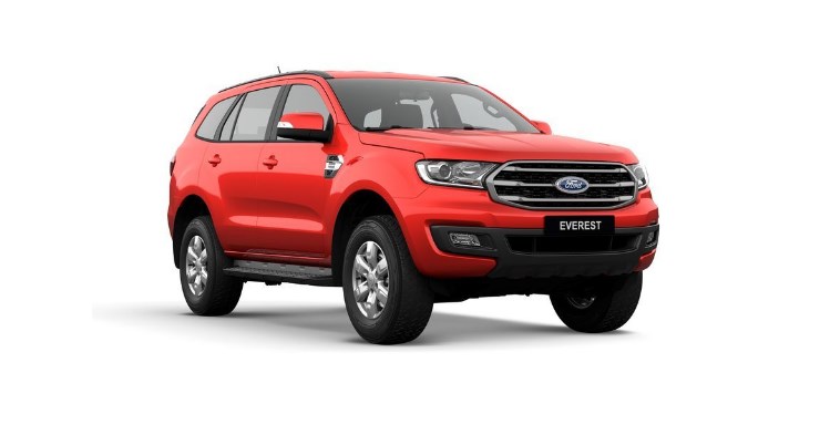 Ford Everest 2019 có 8 màu ngoại thất
