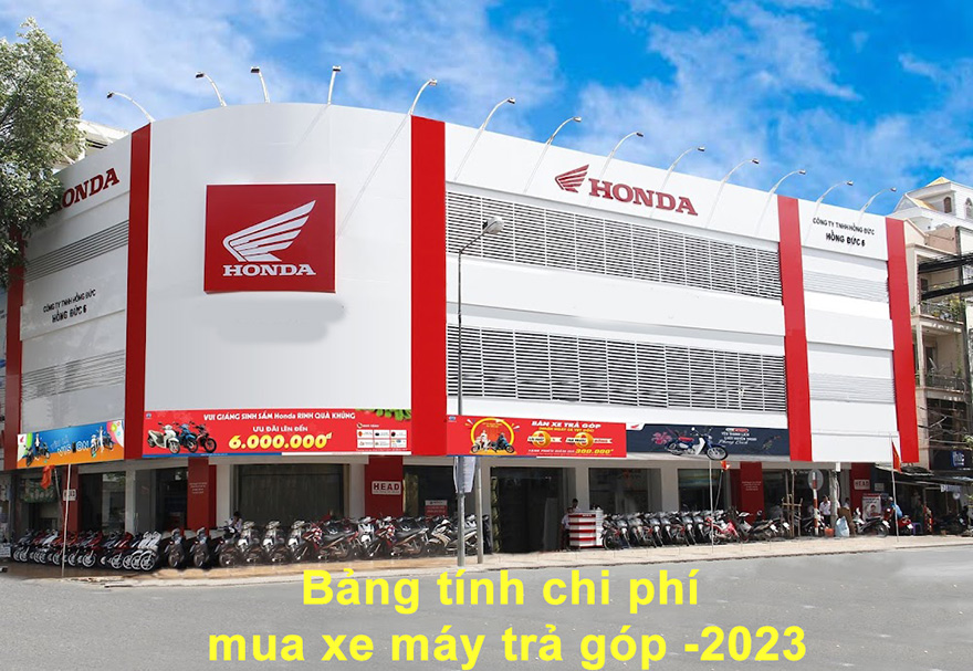 Bảng tính chi phí mua xe máy trả góp Honda