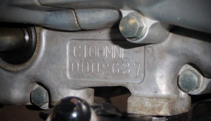 Hình ảnh số khung xe máy Honda