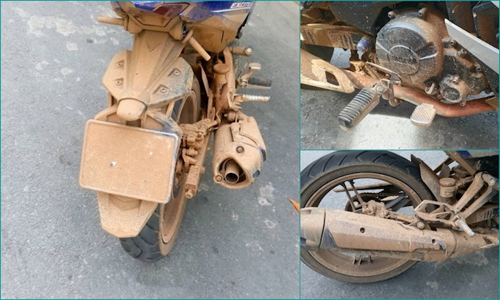 Bắn bẩn nhiều là một yếu điểm lớn của xe côn tay.