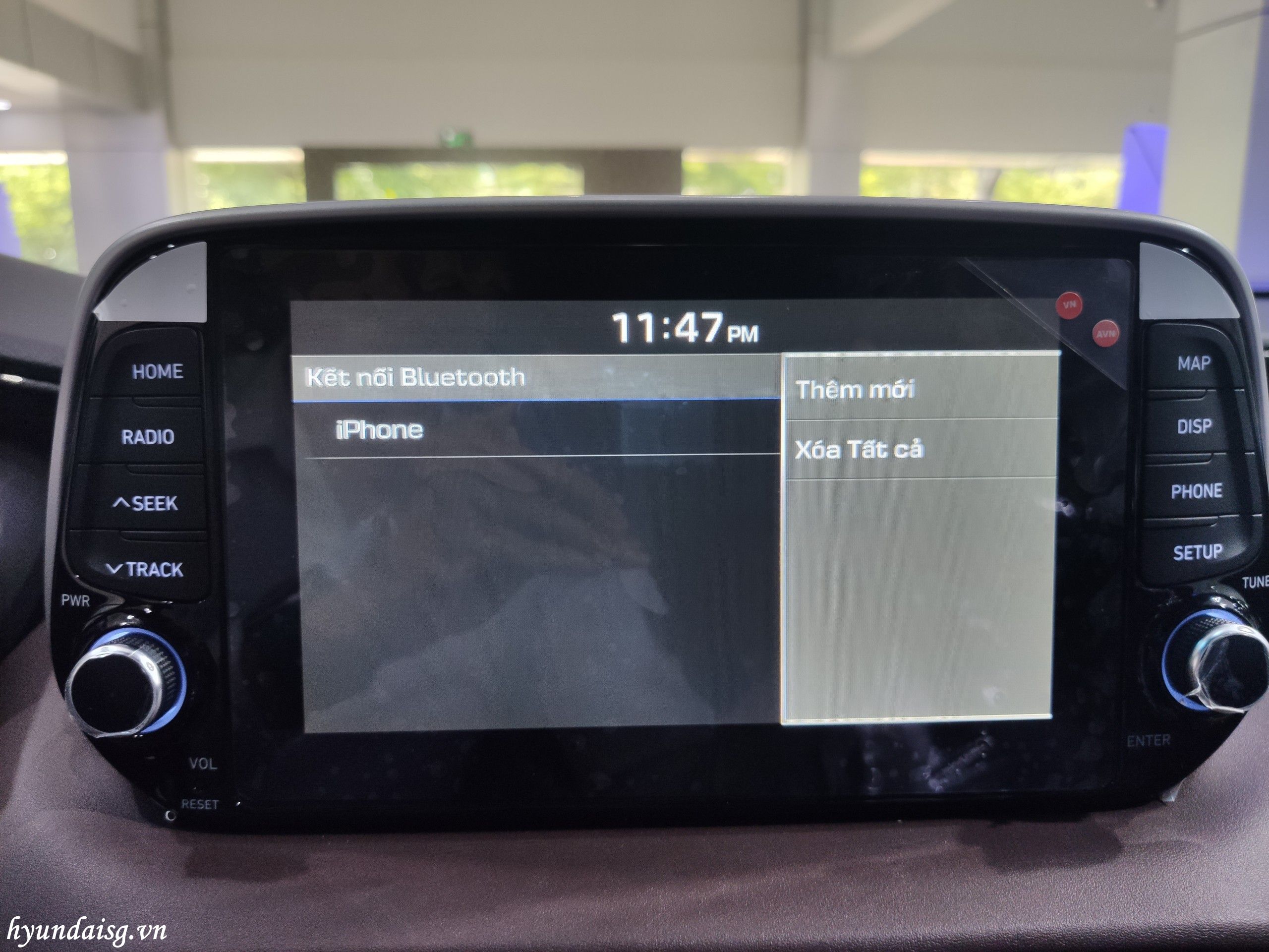 Chức năng tìm kiếm trên Hyundai Kona