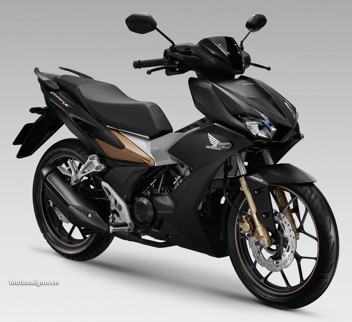 Giá xe Honda Winner X phiên bản cao cấp nhất màu đen nhám bạc vàng đồng: 49.490.000đ